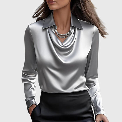 Brooklyn – Elegante Bluse Aus Glänzendem Satin