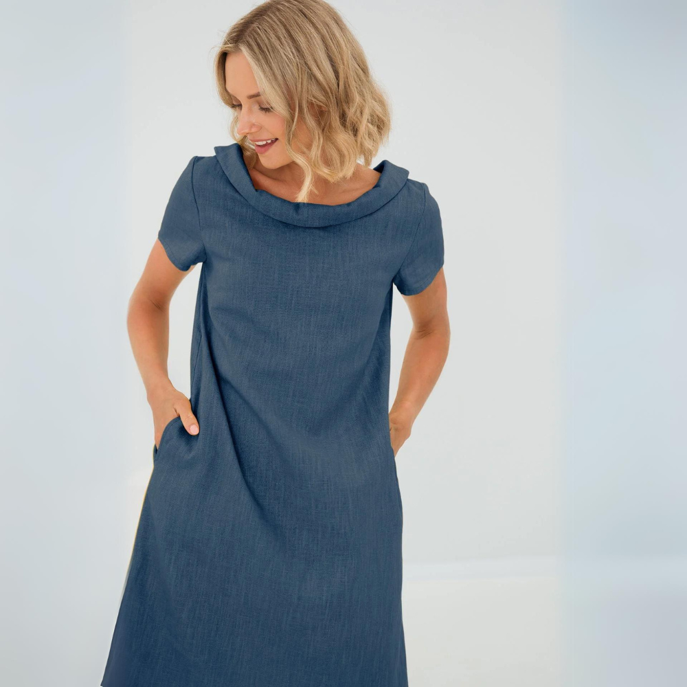 Alina | Kleid Aus Weichem Leinen Mit Taschen