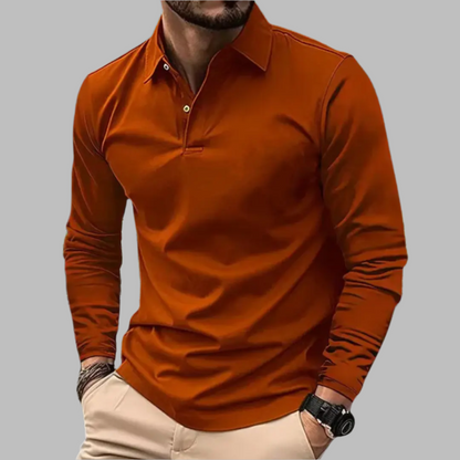 George | Polohemd in Uni-Farbe
