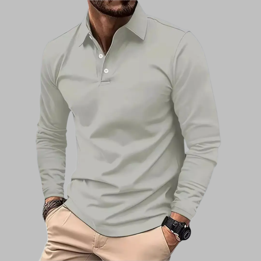 George | Polohemd in Uni-Farbe