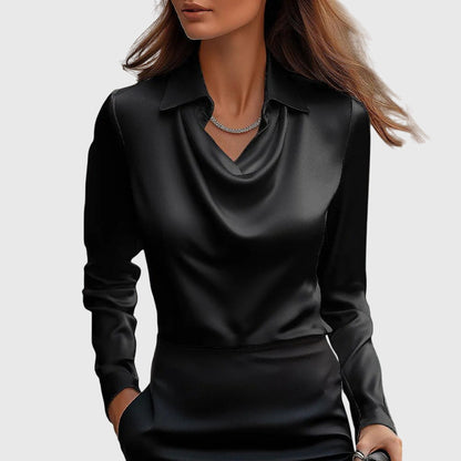 Brooklyn – Elegante Bluse Aus Glänzendem Satin