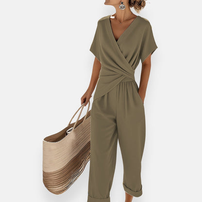 Silvane - Eleganter Overall Mit Wickeloptik