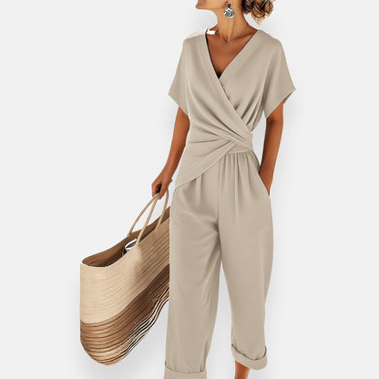 Silvane - Eleganter Overall Mit Wickeloptik