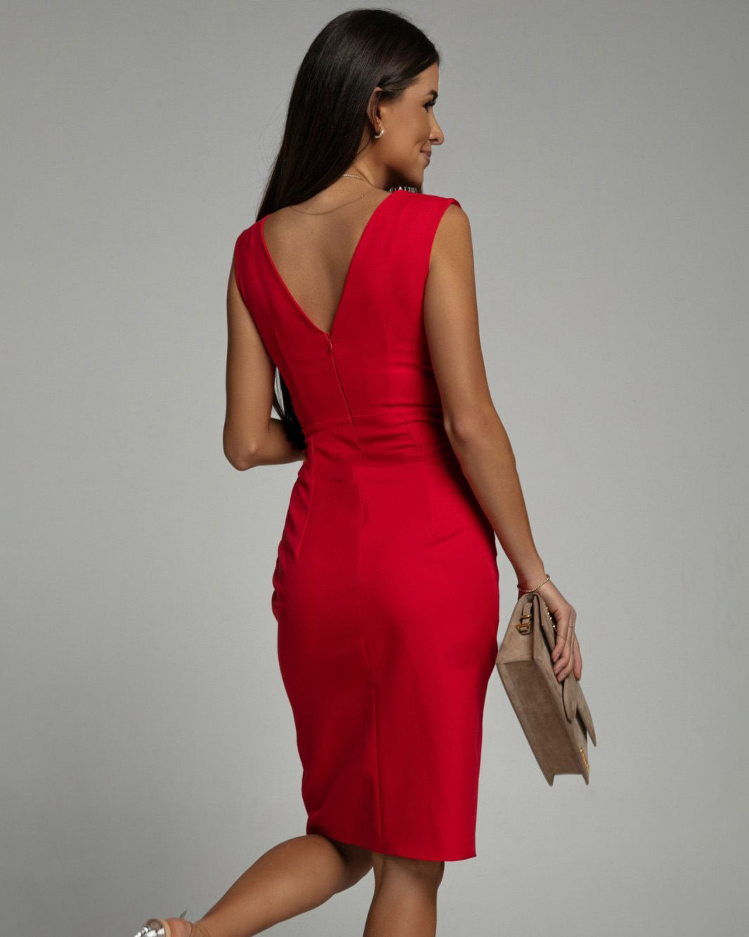 Isa | Tailliertes Kleid V-Ausschnitt