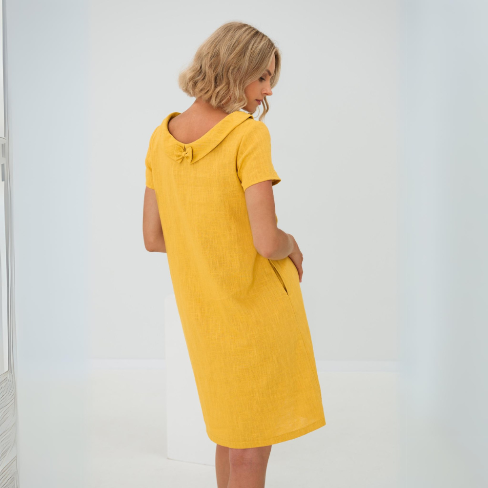 Alina | Kleid Aus Weichem Leinen Mit Taschen