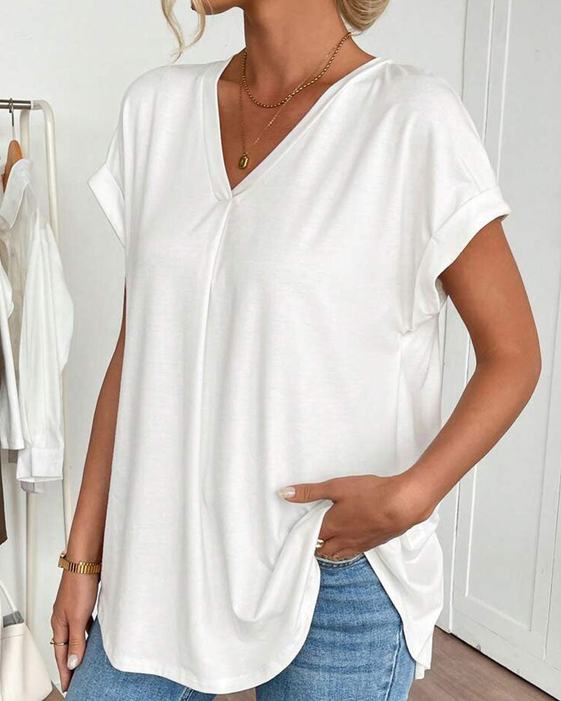 Liyanna | Patchwork T-Hemd Mit Kurzen Ärmeln