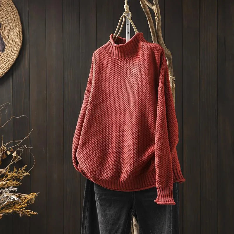 Hochgeschlossener Strickpullover