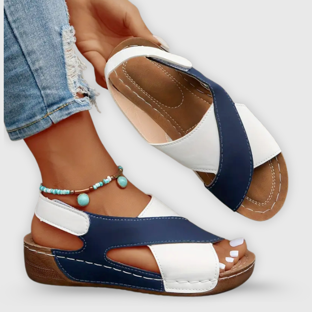 Nena | Handgefertigte Sommer-Sandale mit Kreuzband