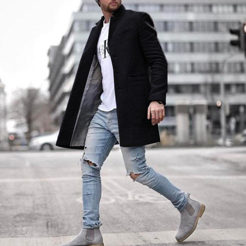 Patrick | Klassischer langer Mantel