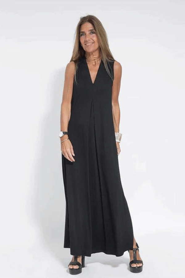 Schlankes Kleid Mit Weste