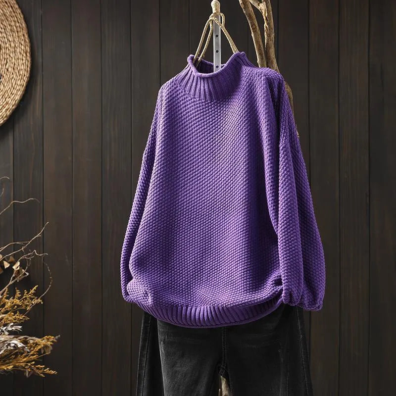 Hochgeschlossener Strickpullover