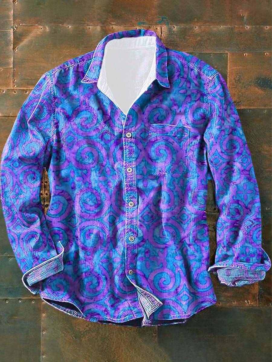 Sam | Mehrfarbiges Unisex Hemd Mit Muster