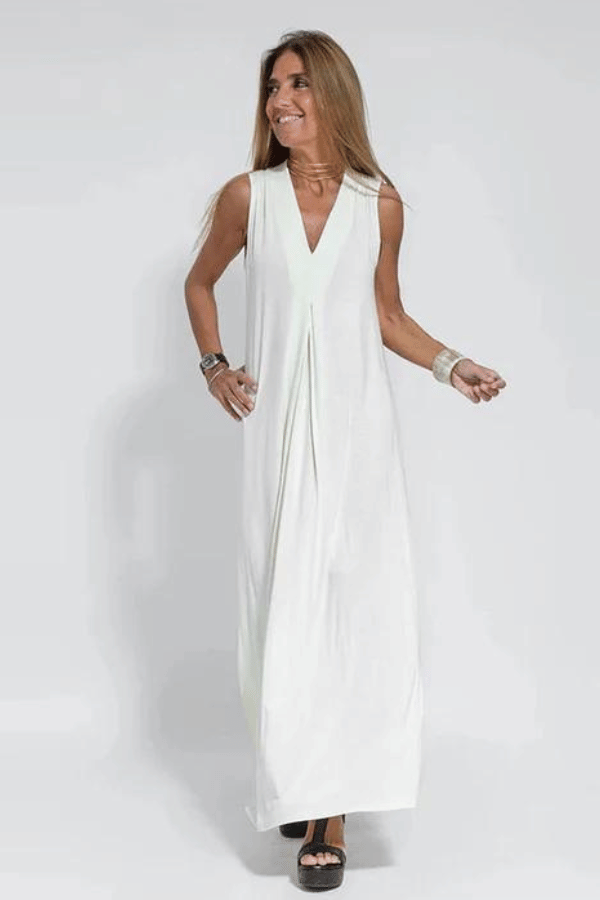Schlankes Kleid Mit Weste
