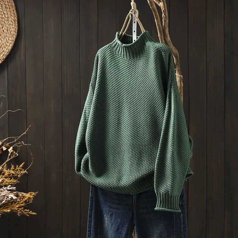 Hochgeschlossener Strickpullover