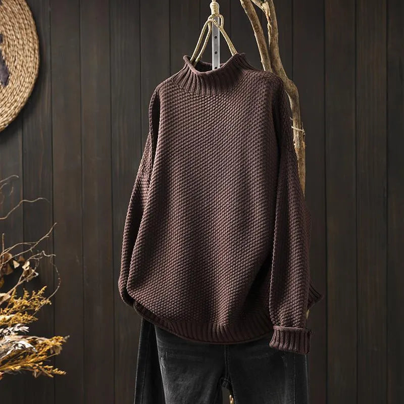 Hochgeschlossener Strickpullover