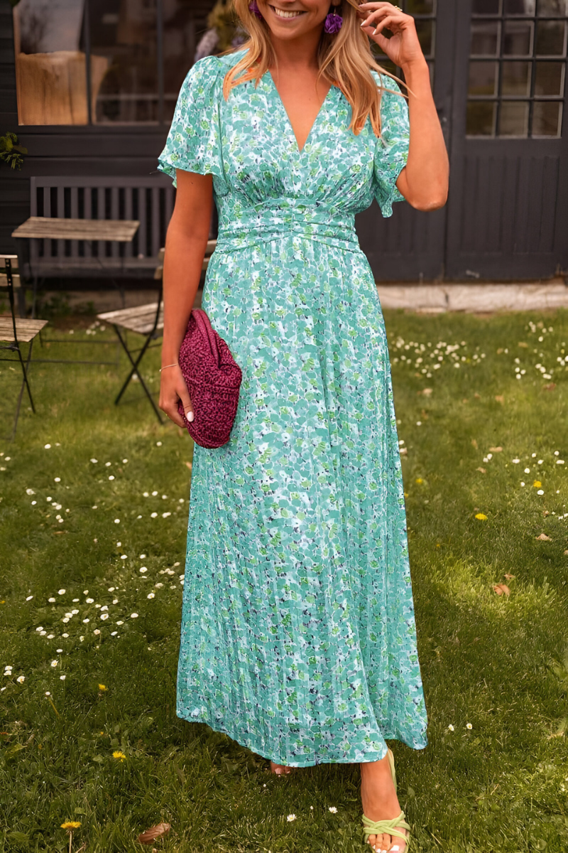 Ava | Langes Kleid Mit V Ausschnitt Und Femininer Passform
