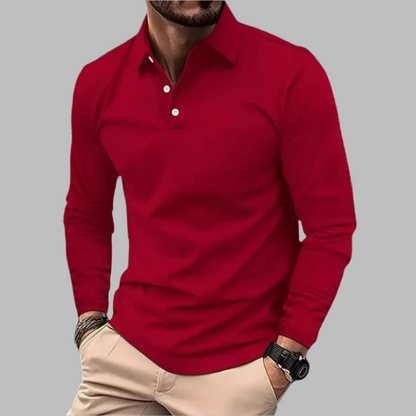 George | Polohemd in Uni-Farbe