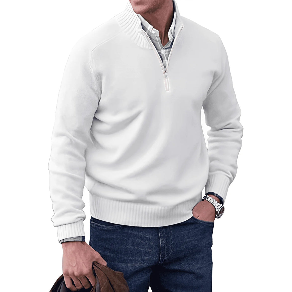 Jones - Eleganter Pullover mit Reißverschluss