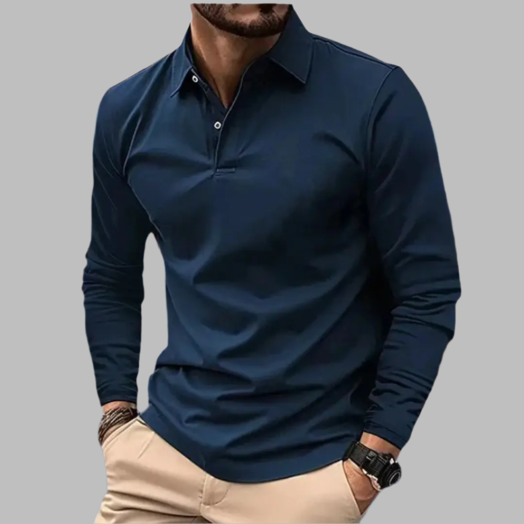 George | Polohemd in Uni-Farbe