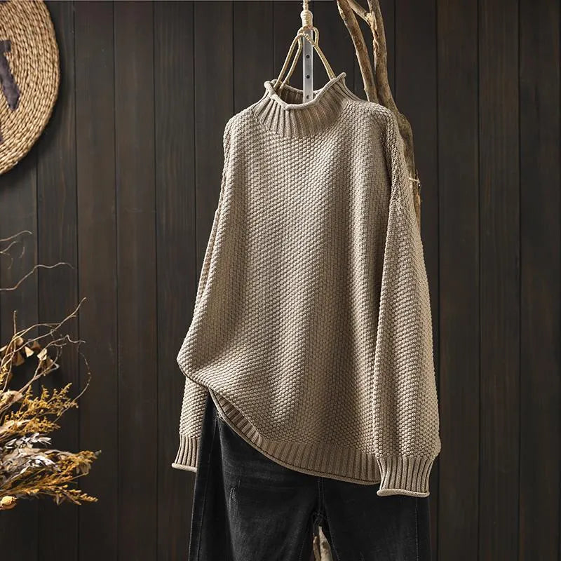 Hochgeschlossener Strickpullover
