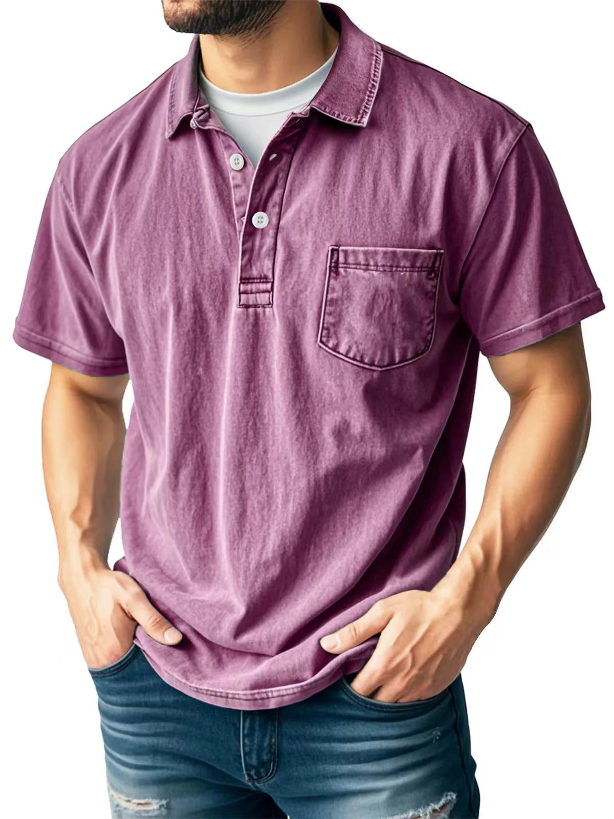 Maxime | Lässiges Vintage Polohemd für Männer