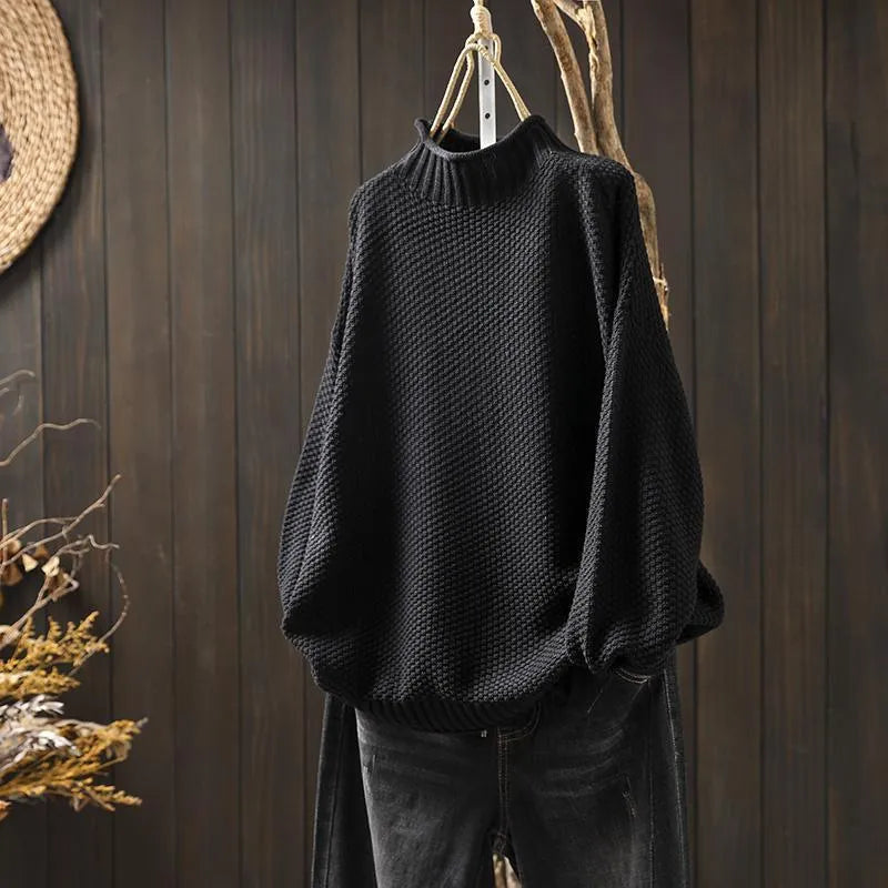 Hochgeschlossener Strickpullover