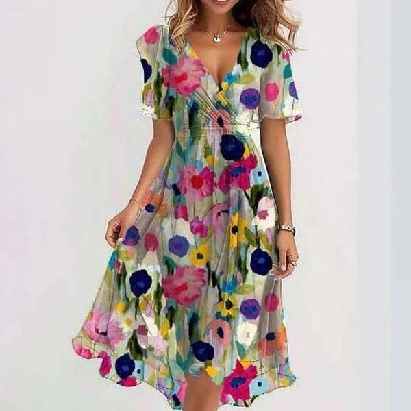 Petal – Elegantes Kleid mit V-Ausschnitt