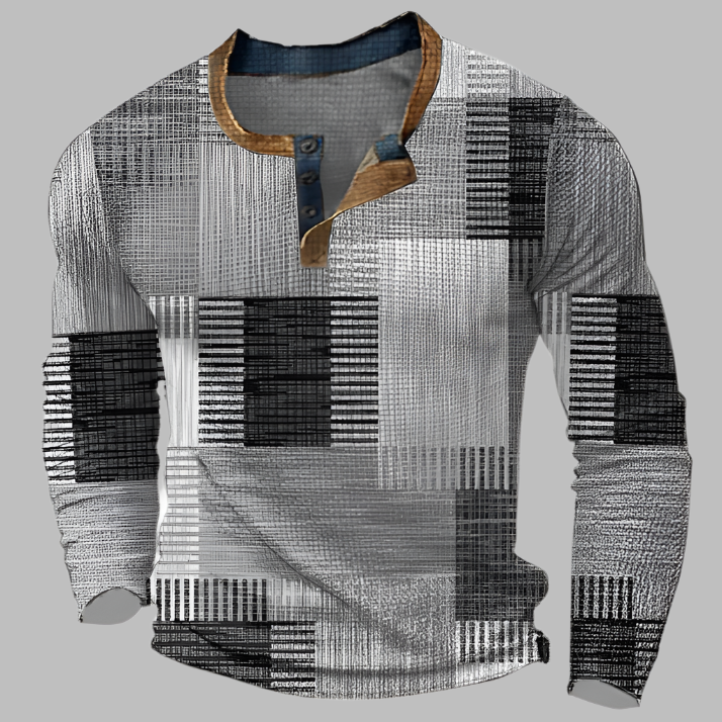Antoine – Eleganter Langarm-T-Shirt für Herren