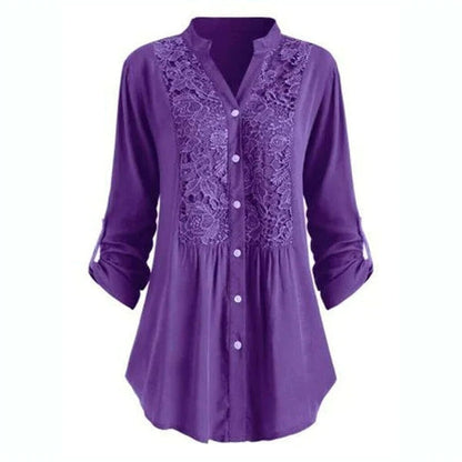 Hailei - Lange Bluse Mit Puffärmeln Für Frauen