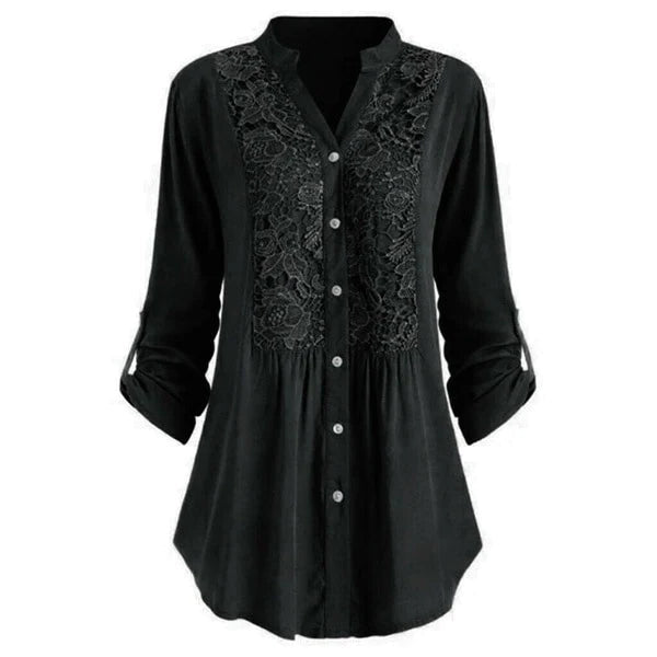 Hailei - Lange Bluse Mit Puffärmeln Für Frauen