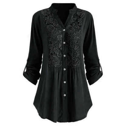 Hailei - Lange Bluse Mit Puffärmeln Für Frauen