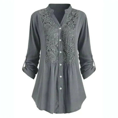 Hailei - Lange Bluse Mit Puffärmeln Für Frauen