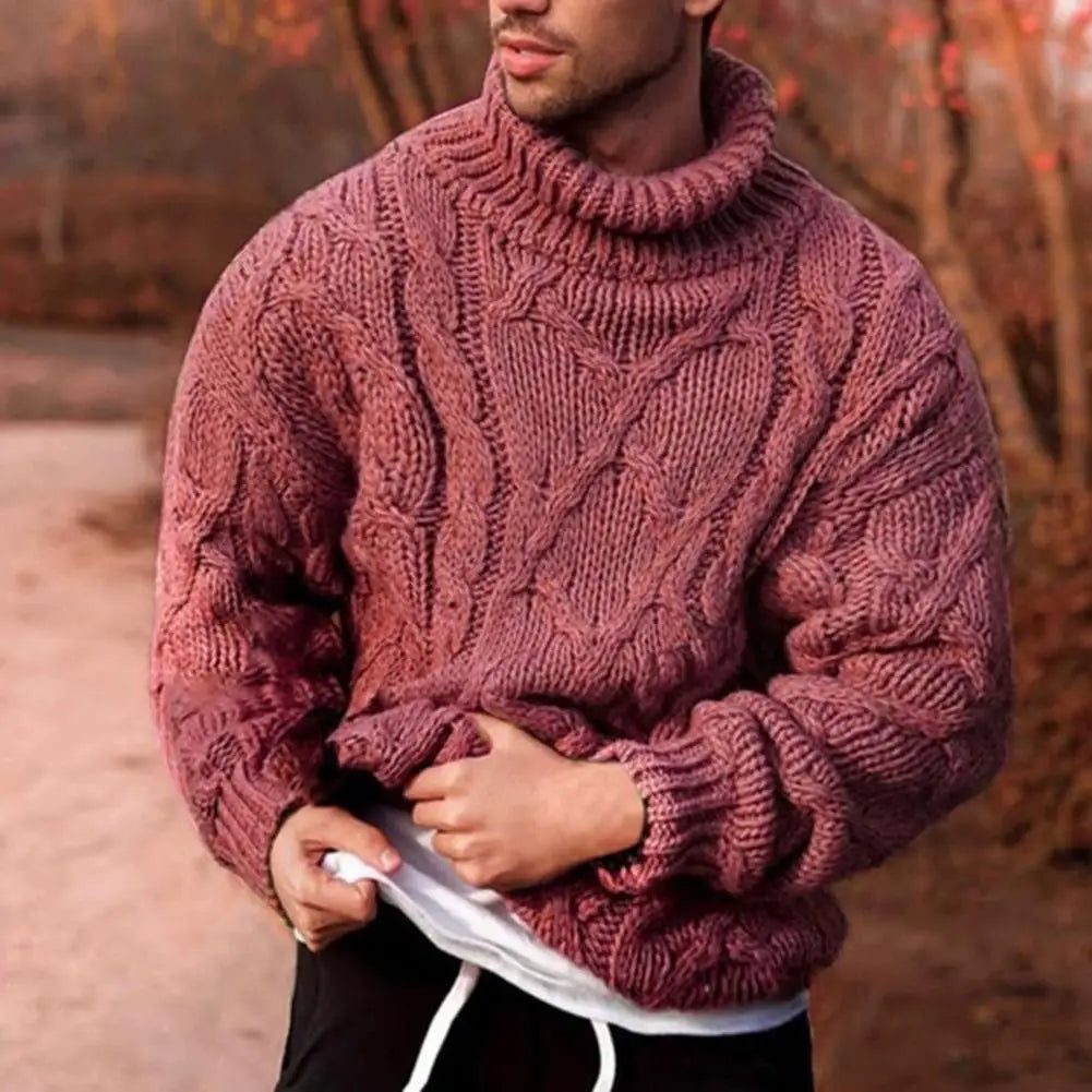 Andreas | Dick Gestrickter Rollkragenpullover Für Herren