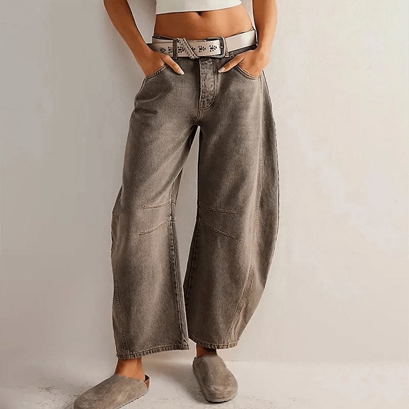 Hanna | Damen High Waist Jeans Mit Lockerem Schnitt