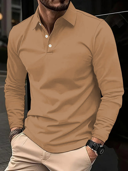 George | Polohemd in Uni-Farbe
