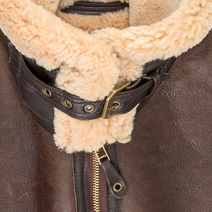 Aeronautical - Lederjacke mit Fleecefutter