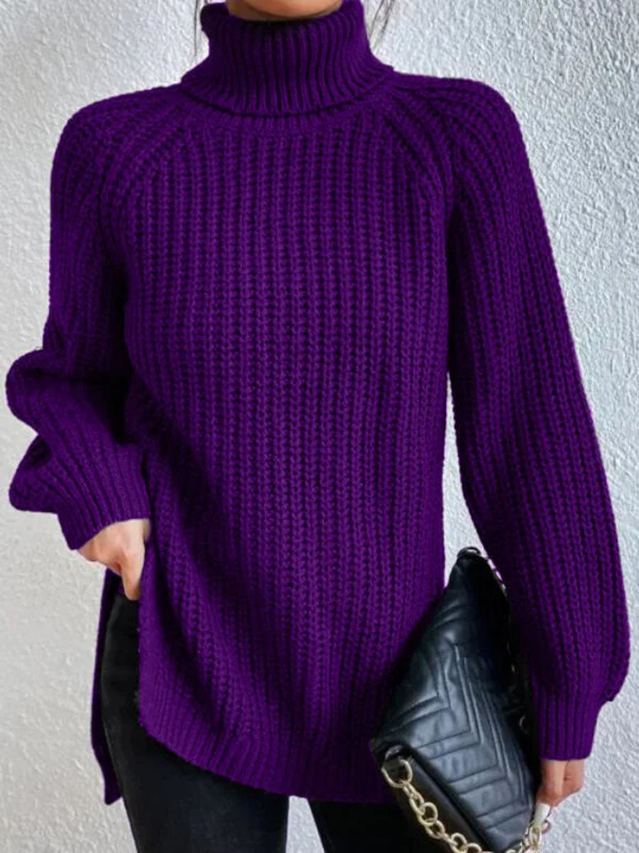 Ondine - Schlanker Strickpullover mit Hohem Halsausschnitt