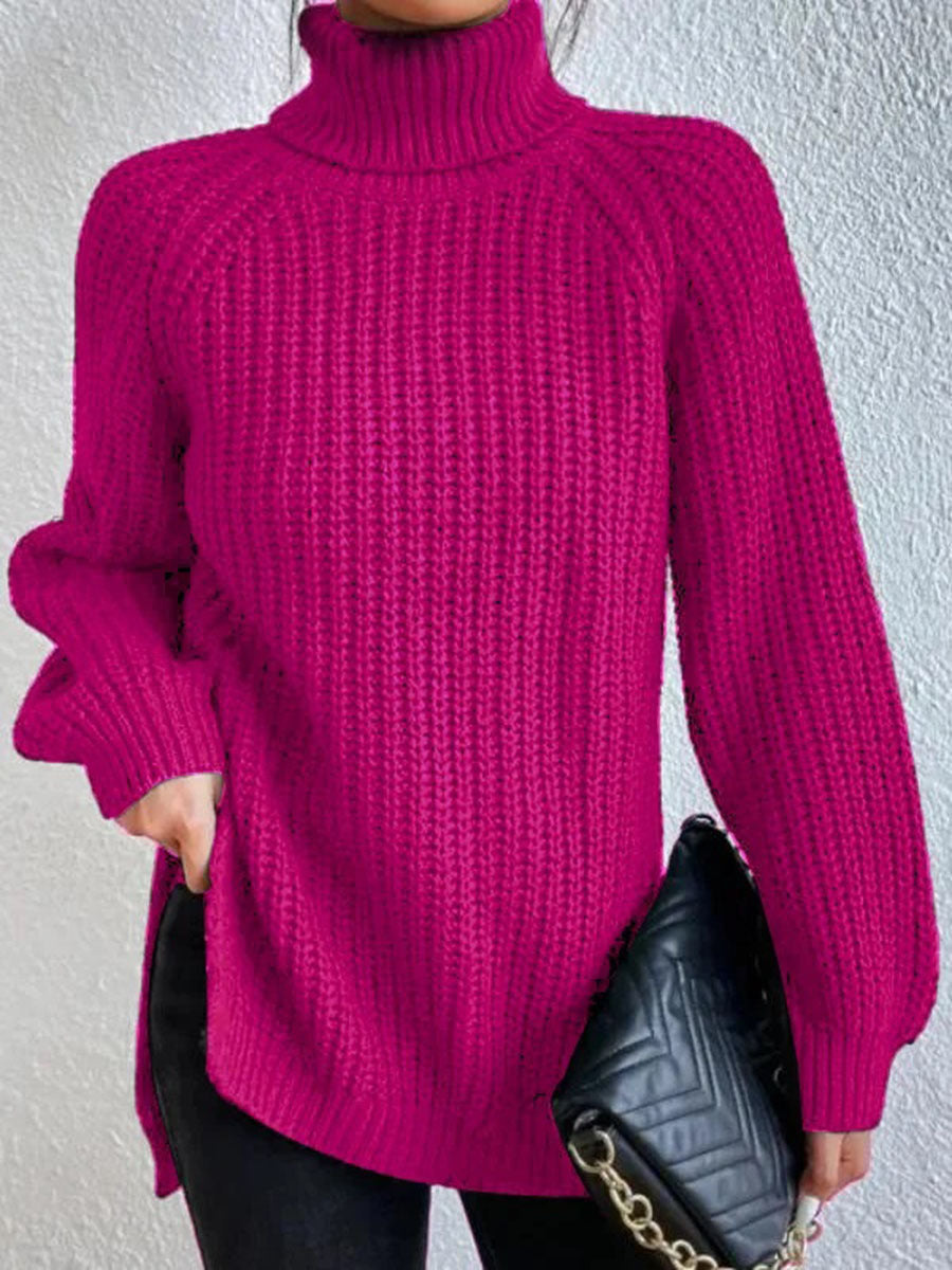 Ondine - Schlanker Strickpullover mit Hohem Halsausschnitt