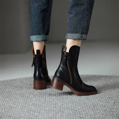 Grazia | Elegante Stiefeletten Mit Blockabsatz