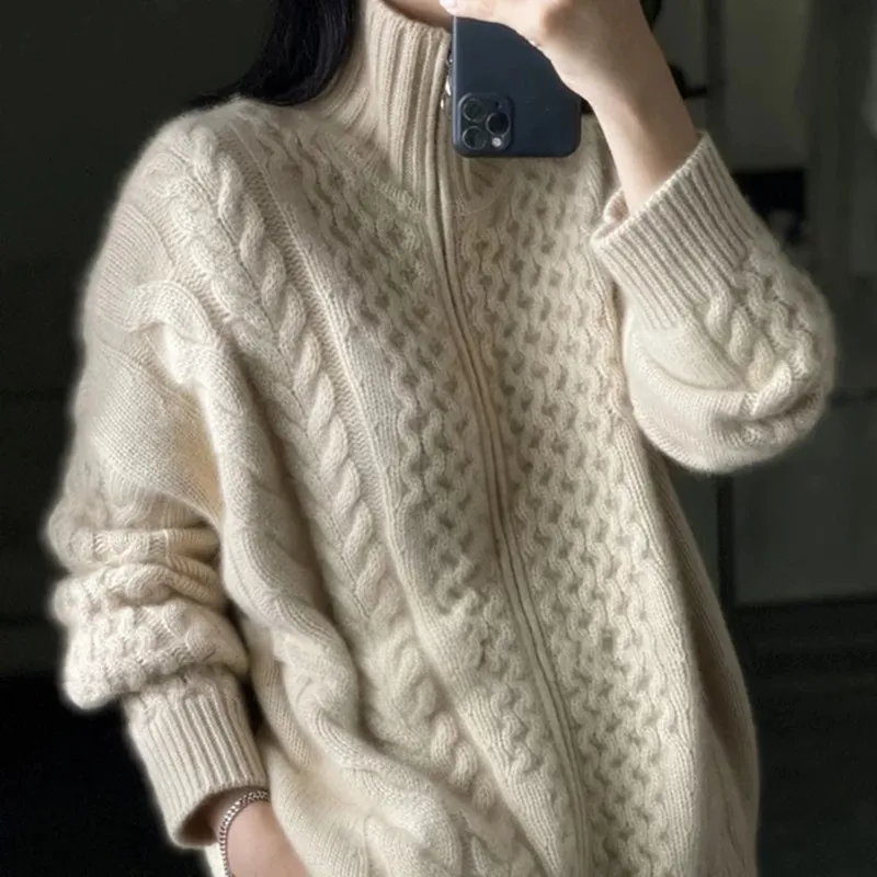 Rollkragenpullover Aus Couture-Strick