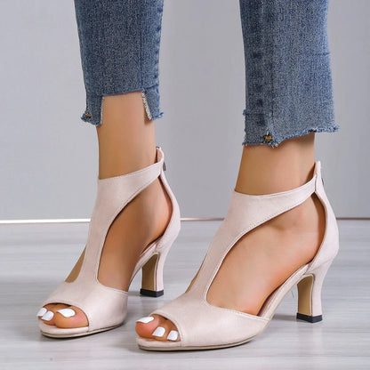 Schuhe Mit Absätzen Aus Leder