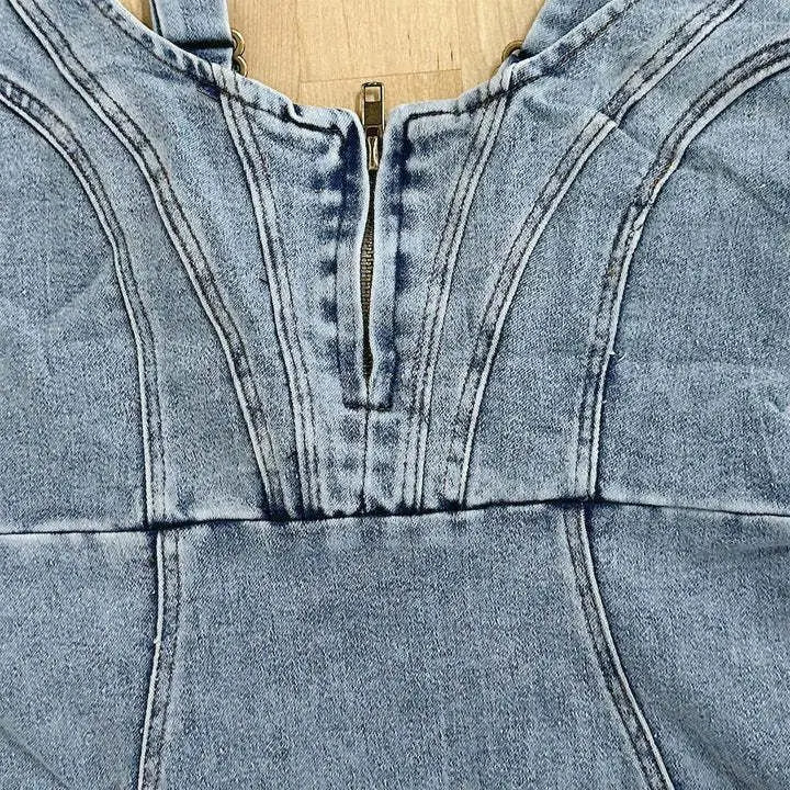 Jarra - Jeanskleid mit Verstellbaren Trägern