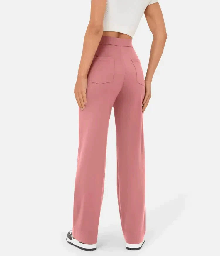 Legere Hose Mit Hoher Taille Aus Stretch