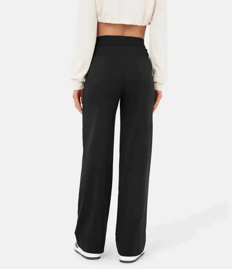 Legere Hose Mit Hoher Taille Aus Stretch