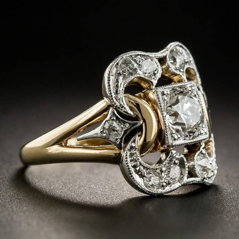 Vintage Gold Ring mit Zirkonia