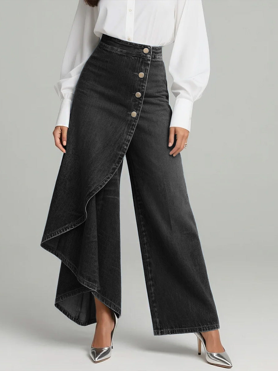 Evi | Stylische Damen High-Waisted Weitbein Jeans Mit Relaxed Fit