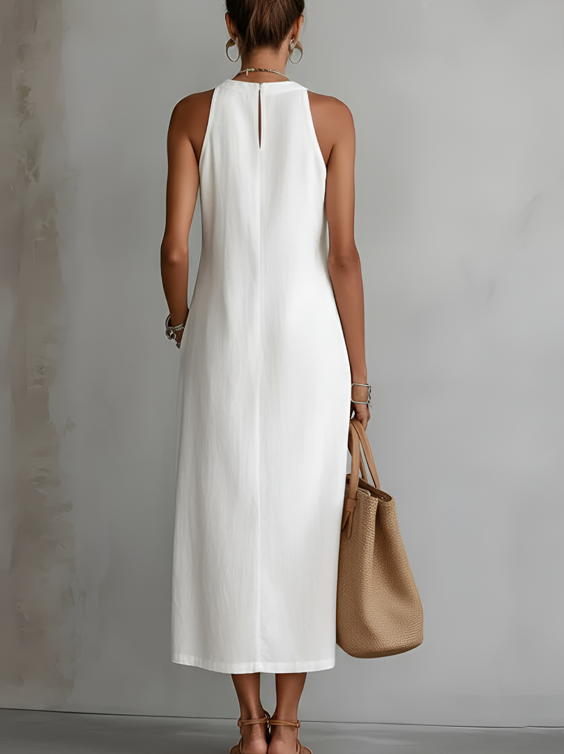 Jimena | Midi Kleid Aus Leinen