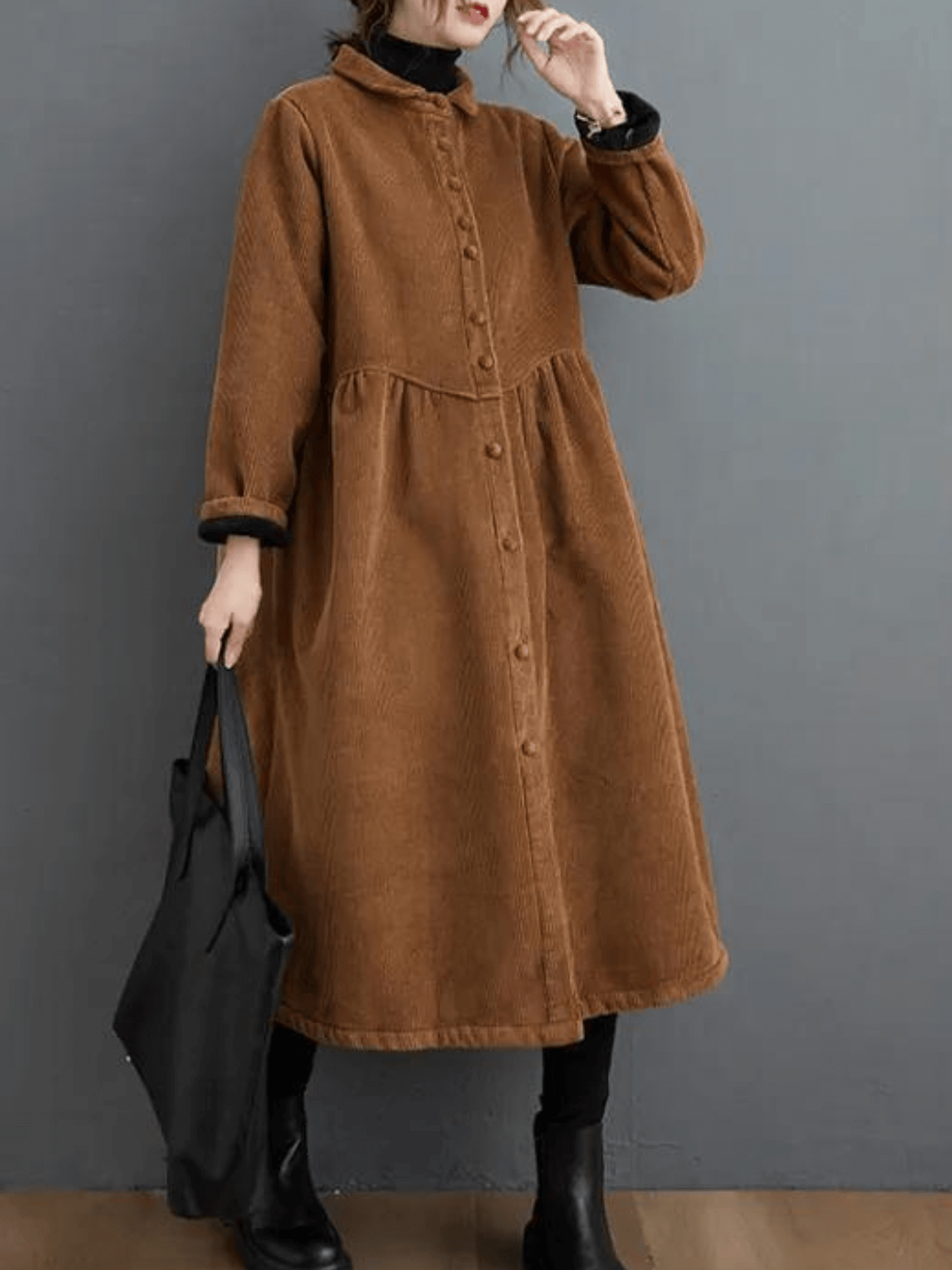 Damen-Cord-Trenchcoats - Vintage Im Winter!