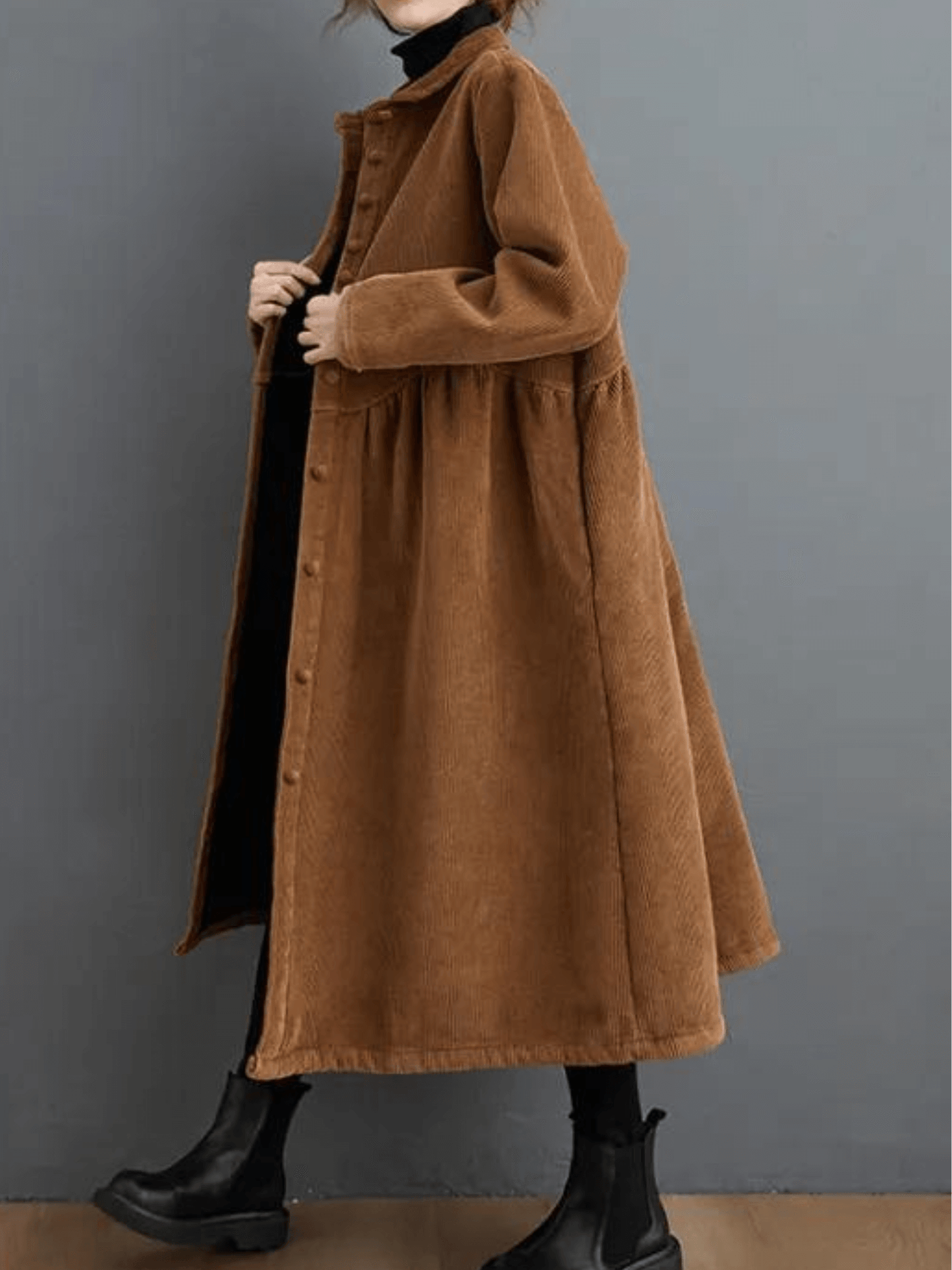 Damen-Cord-Trenchcoats - Vintage Im Winter!