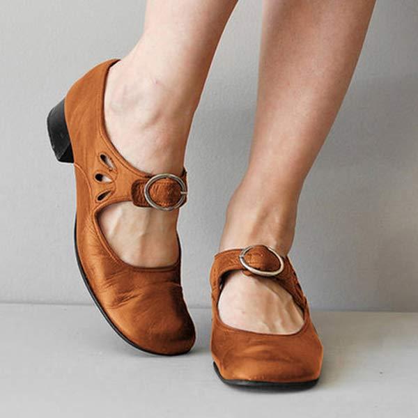 Jocelyne - Sandalen mit Keilschnallen aus Leder
